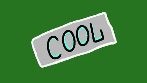 Hand-Drawn COOL Text Bubble Animation | Creative 2D Hand-Drawn Word Motion Asset Stock Footage 332127371