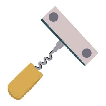 Hand drawn corkscrew illustration Stock Illustration