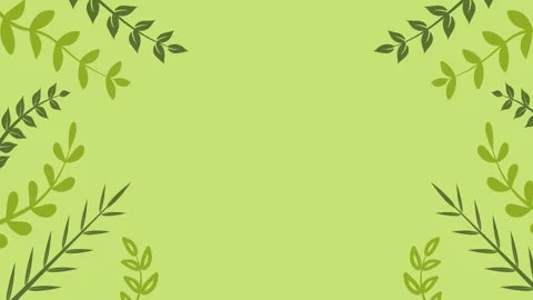 Hand Drawn Corner Decorative Design Leaves Motion Border Stock Footage 318595876