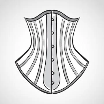 Hand drawn corset Illustrazione stock