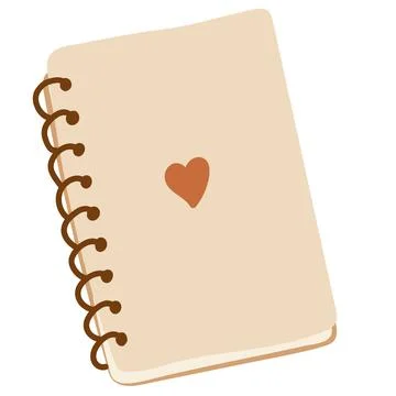 Hand Drawn Cozy Spiral Notebook Иллюстрация