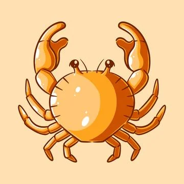 Hand drawn a crab design Stock Illustration