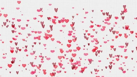 Hand drawn, crayon heart shape isolated on white background Stock Footage 195010269