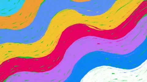 Hand Drawn Crayon Scribble Transition. Abstract Crayon Brush Animated Overlay Stock Footage 343393939