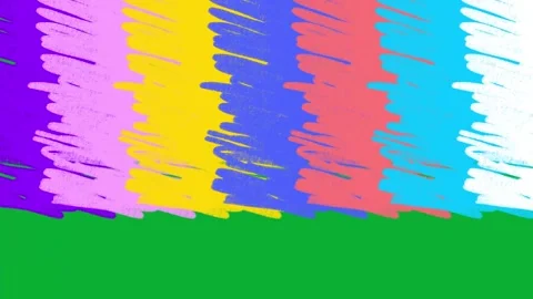 Hand Drawn Crayon Scribble Transition. Abstract Crayon Brush Animated Overlay Stock Footage 343393955