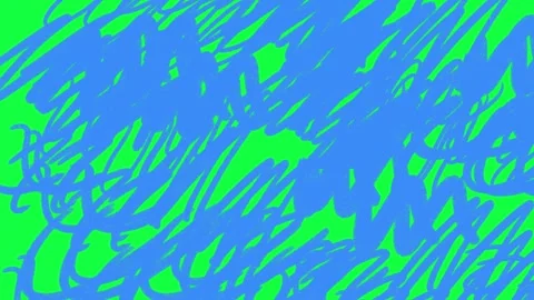 Hand Drawn Crayon Scribble Transition. Abstract Crayon Brush Animated Overlay Stock Footage 343394061