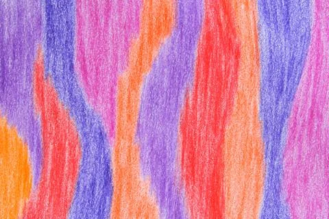Hand-drawn crayon striped background Stock Illustration