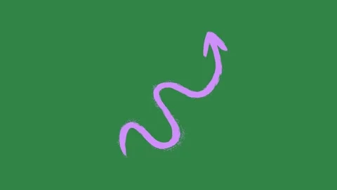 Hand Drawn Crayon Style Arrow Animation | 2D Doodle Direction Arrow Motion  Stock Footage 329940574