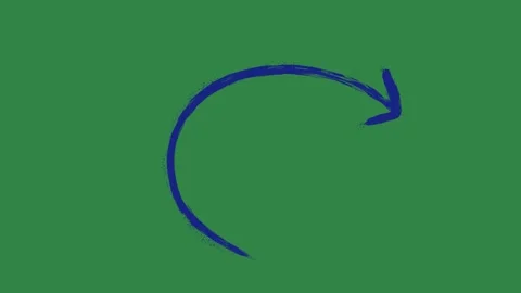 Hand Drawn Crayon Style Arrow Animation | 2D Doodle Direction Arrow Motion  Stock-Footage 329940579