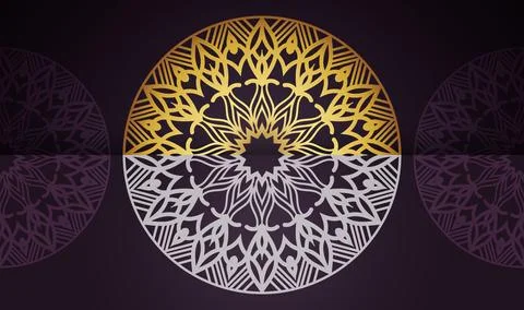 Hand drawn creative abstract gradient colorful mandala art design vector Illustrazione stock