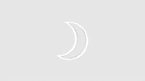 Hand Drawn Crescent Moon Doodle Animation on Transparent Background 動画素材 340375060