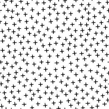 Hand drawn crosses seamless pattern. Stock Illustration
