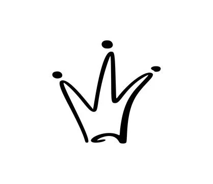 Hand drawn crown icon. Simple Vector Illustration for Design Projects Stock Illustration