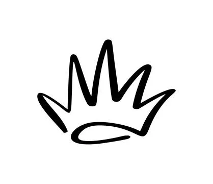 Hand drawn crown icon. Simple Vector Illustration for Design Projects Stock Illustration