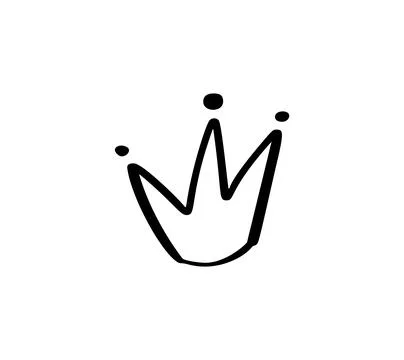 Hand drawn crown icon. Simple Vector Illustration for Design Projects Illustrazione stock
