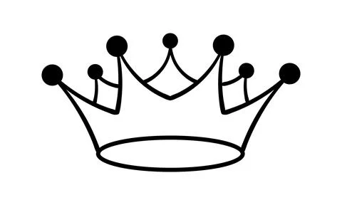 Hand drawn crown Stock Illustration