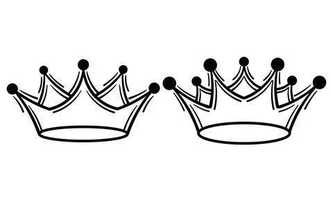 Hand drawn crown Stock Illustration