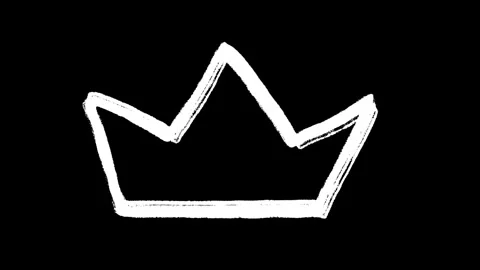 Hand drawn crown shape in sketch doodle style. Stock Footage 282711223