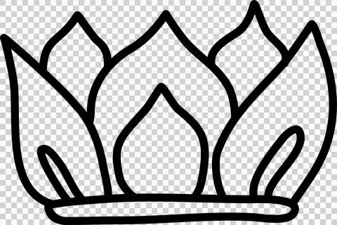 Hand drawn crowns element Stock Illustration