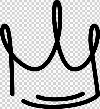 Hand drawn crowns set Stock Illustration