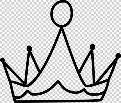 Hand drawn crowns set Stock Illustration