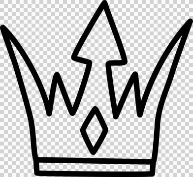 Hand drawn crowns set Stock Illustration