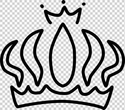 Hand drawn crowns set Illustrazione stock