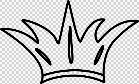 Hand drawn crowns set Stock Illustration