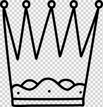 Hand drawn crowns set Illustrazione stock