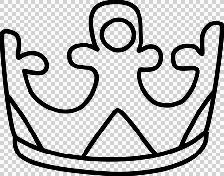 Hand drawn crowns set Stock Illustration