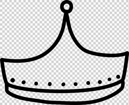 Hand drawn crowns set Stock Illustration