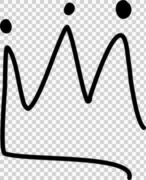 Hand drawn crowns set Stock Illustration