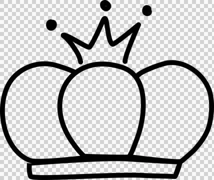 Hand drawn crowns set Ilustração Stock