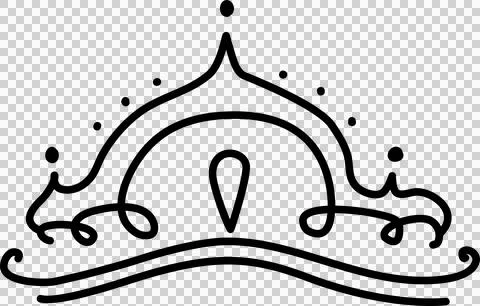 Hand drawn crowns set イラスト素材