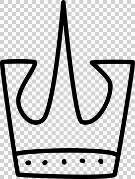 Hand drawn crowns set Stock Illustration
