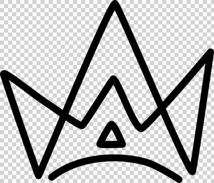Hand drawn crowns set イラスト素材