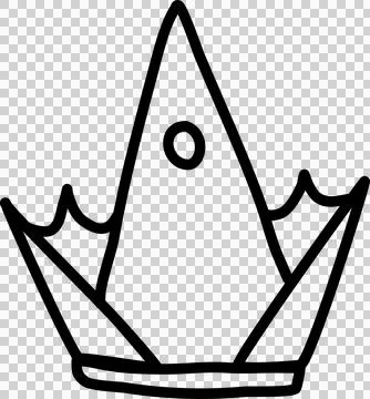 Hand drawn crowns set Stock Illustration