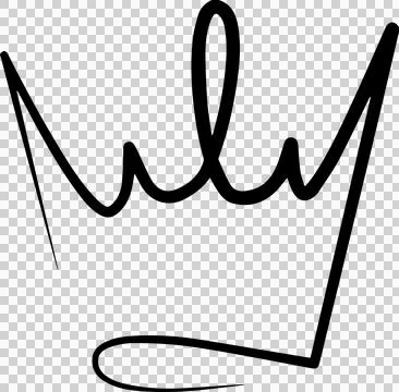 Hand drawn crowns set Stock Illustration