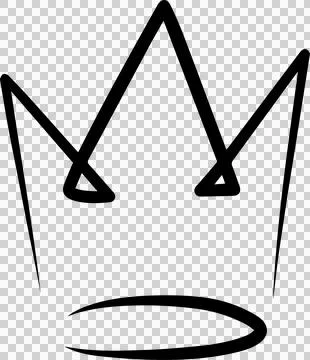 Hand drawn crowns set Stock-Illustration