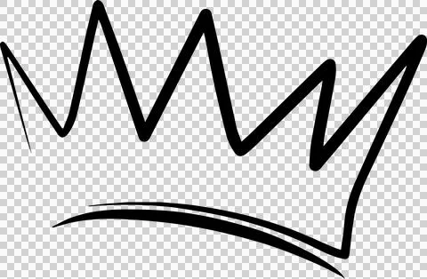 Hand drawn crowns set Stock Illustration