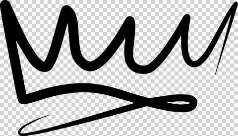 Hand drawn crowns set Stock Illustration