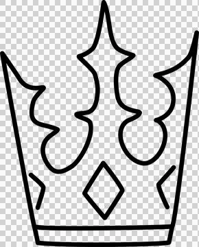 Hand drawn crowns set Ilustração Stock