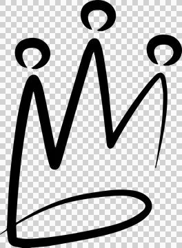 Hand drawn crowns set Stock Illustration
