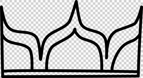 Hand drawn crowns set イラスト素材