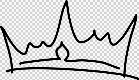 Hand drawn crowns set Stock Illustration