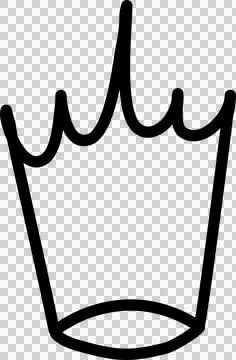 Hand drawn crowns set イラスト素材
