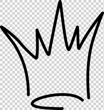 Hand drawn crowns set Stock Illustration