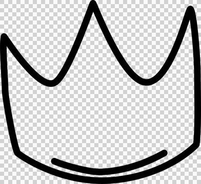 Hand drawn crowns set Stock Illustration