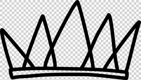 Hand drawn crowns set Illustrazione stock