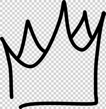 Hand drawn crowns set Stock Illustration